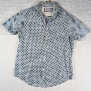 Penguin Casual Button Down Shirt Mens Medium All Over Print Geometric